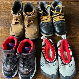 Sz 10 (4 pair) Toddler shoes (Nike, Joe Fresh, Osh Kosh)